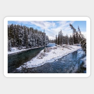 Snow and Ice vs. the Bow River Sticker